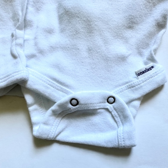 White Long Sleeve Onesies NB - Picture 4 of 4
